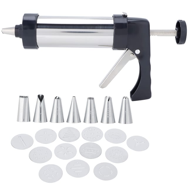 Ausstechformen- Und Spritztüllen-set Aus Edelstahl, 13 Formen + 7 Tüllen, Backset Für Zuhause