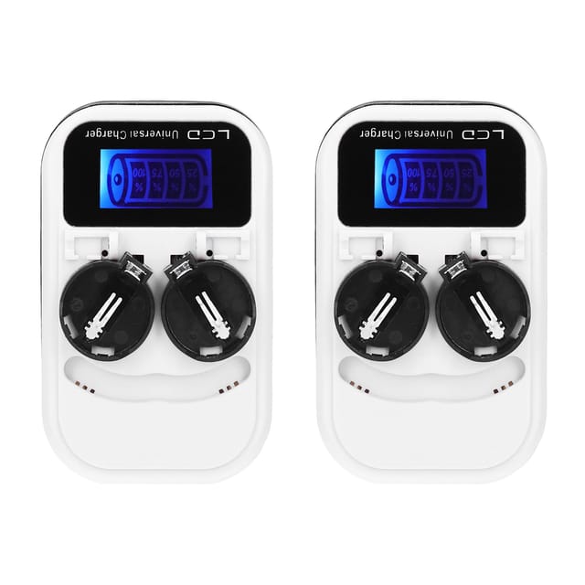 2er-pack Lcd-knopfzellen-ladegeräte Für Lir2016, Lir2025, Lir2032, Ml2016, Ml2025, Ml2032 Und Cr2032