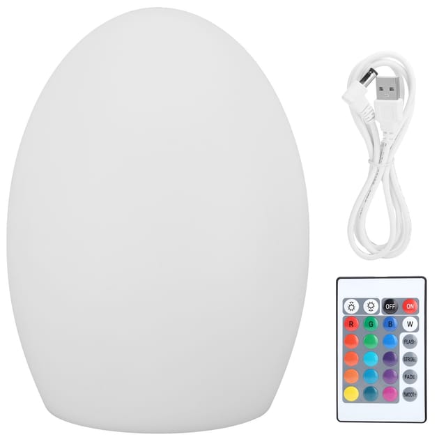Wiederaufladbares Led-nachtlicht Über Usb, 16 Farben, Fernbedienbar, Wasserdicht, Für Den Außenbereich Geeignet (14 X 19 Cm)