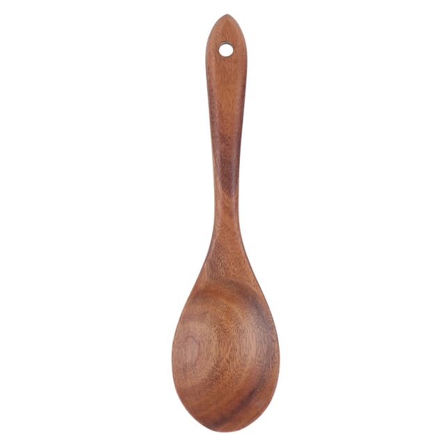 Salatlöffel Aus Teakholz, Lebensmittelechtes Küchenutensil, Massivholz, 26 X 6,5 Cm
