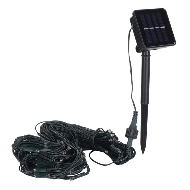 100 Led Solar-lichterkette Aus Wasserdichtem Netzgewebe Für Den Außenbereich, Ideal Für Partydekorationen (1,5 M X 1,5 M), Weiß