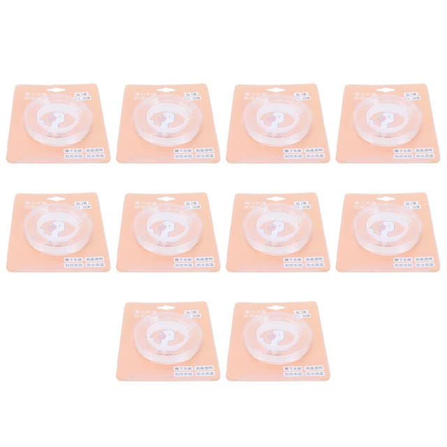 Packung Mit 10 Transparenten, Rückstandsfreien, Abwaschbaren, Wiederverwendbaren Und Repositionierbaren, 1 M Langen, Doppelseitigen Acrylklebebändern Mit Starker Klebkraft