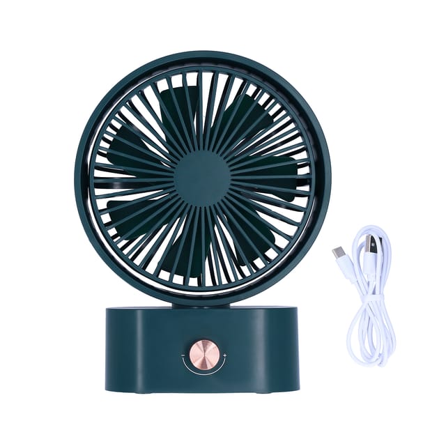 Tragbarer Elektrischer Tischventilator Mit 270° Oszillierendem Kopf Und 10 Geschwindigkeitsstufen, Usb-ladefunktion, Für Ein Umweltfreundliches Zuhause