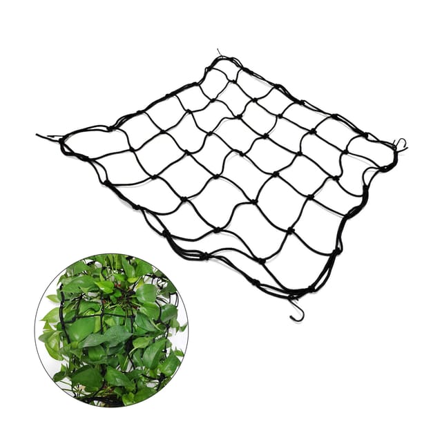 Schwarzes, Elastisches Nylon-growzeltnetz, 1 Netz Und 4 Haken, 60x60/90x90/110x110 Cm Gefaltet, 40x40/75x75/90x90 Cm, Maschenweite 15x15 Cm