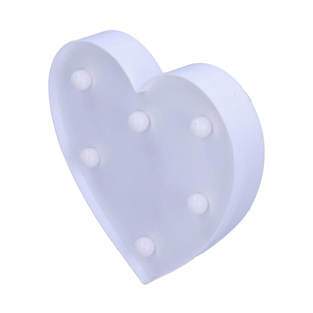 Herzförmige Led-lampe Mit 6 Leuchtperlen, Kleines Nachtlicht Für Hochzeiten, Geburtstage, Partys, Wohnzimmer Und Feiertage