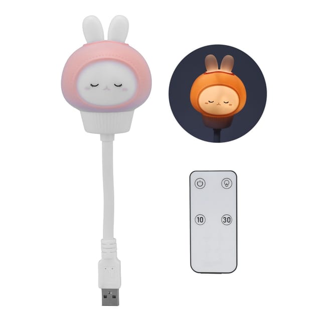 Niedliche Hasen-usb-nachttischlampe, Baby-nachtlicht Mit Fernbedienung Für Die Schlafzimmerdekoration, Geburtstagsgeschenk