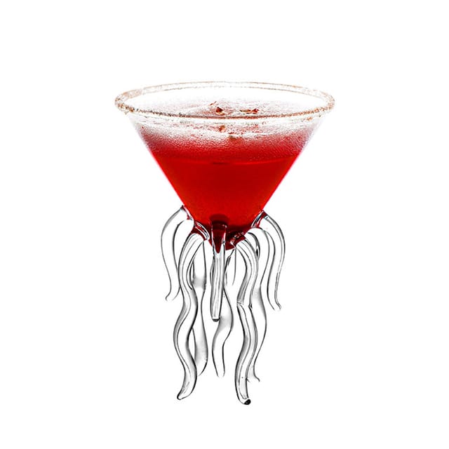 Kreatives Cocktailglas In Form Einer Oktopusqualle, Durchscheinendes Glas, Barzubehör, Zuhause