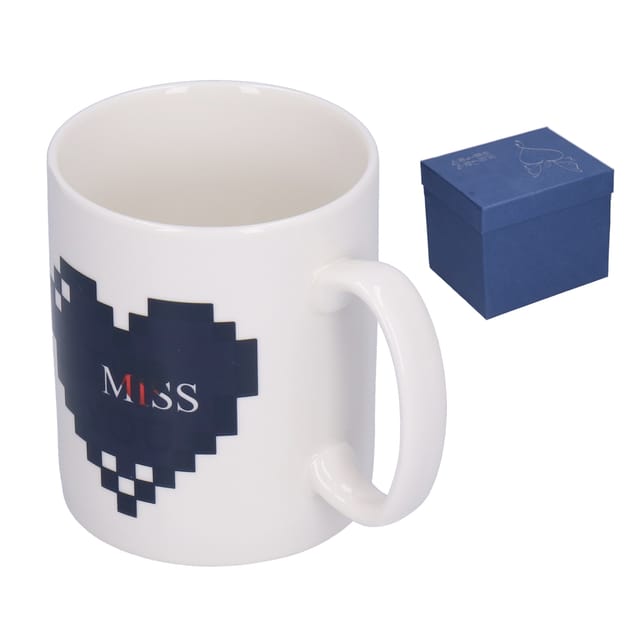 Originaler, Herzf örmiger, Thermochromer Becher Aus Keramik Für Kaffee Und Milch, Für Zuhause Oder Büro