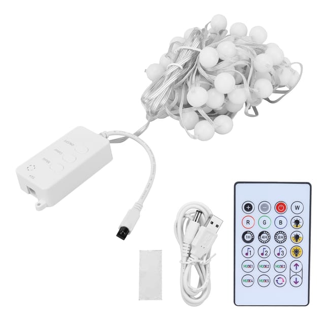 Dekorative 5v Rgb 10m Ip65 Wifi Lichterkette Mit 24-tasten-fernbedienung