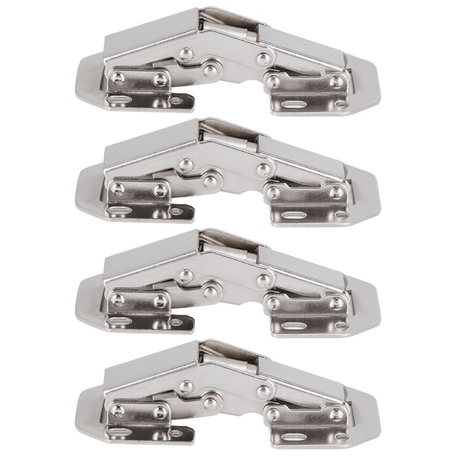 Set Mit 4 Brückenscharnieren Für Küchen-, Schrank- Und Kleiderschrankmöbel, Kein Bohren Erforderlich, Verzinkter Stahl
