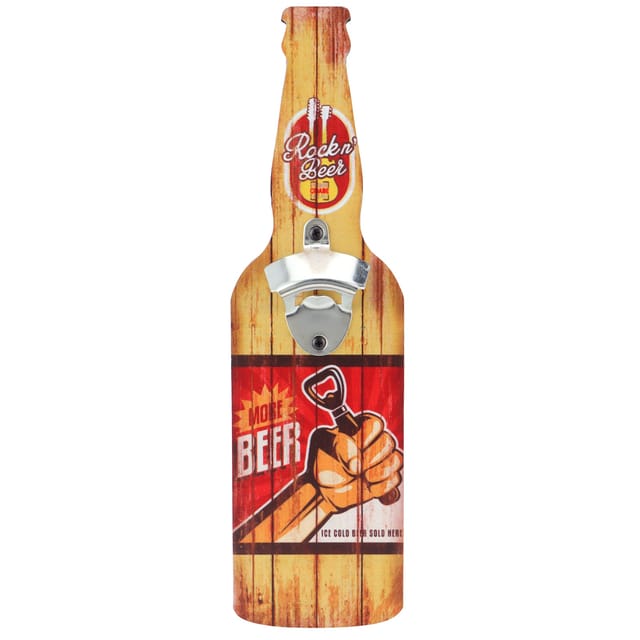 Retro-bieröffner Aus Holzverbundmaterial Zur Wandmontage, Vielseitig Einsetzbar Für Bars, Restaurants, Cafés Und Privathaushalte.