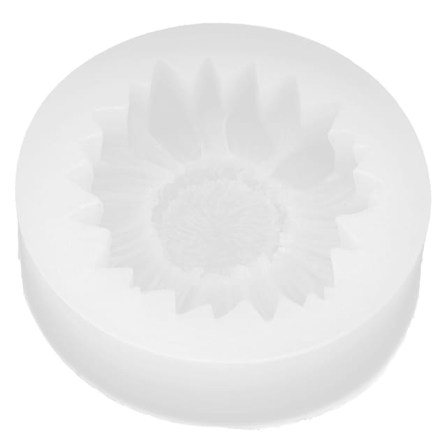 Silikon-kuchenform Mit Sonnenblumenmotiv Für Babyparty-cupcakes, Weiß, Ohne Löcher
