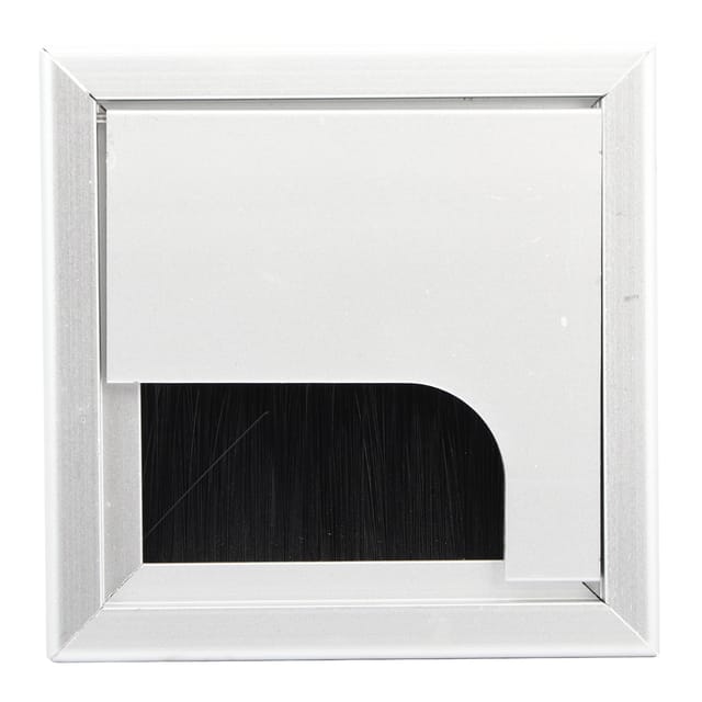 Kabelmanagementbox Aus Aluminium Für Den Schreibtisch Zur Organisation Von Pc-kabeln Zu Hause Oder Im Büro, Inklusive Bürste