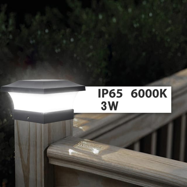 Solarbetriebene Säulenleuchte, Ip65 Wasserdicht, Außenwand-/zaunbeleuchtung Für Cafés, Gärten, Wohnhäuser, Öffentliche Gärten Und Innenhöfe.