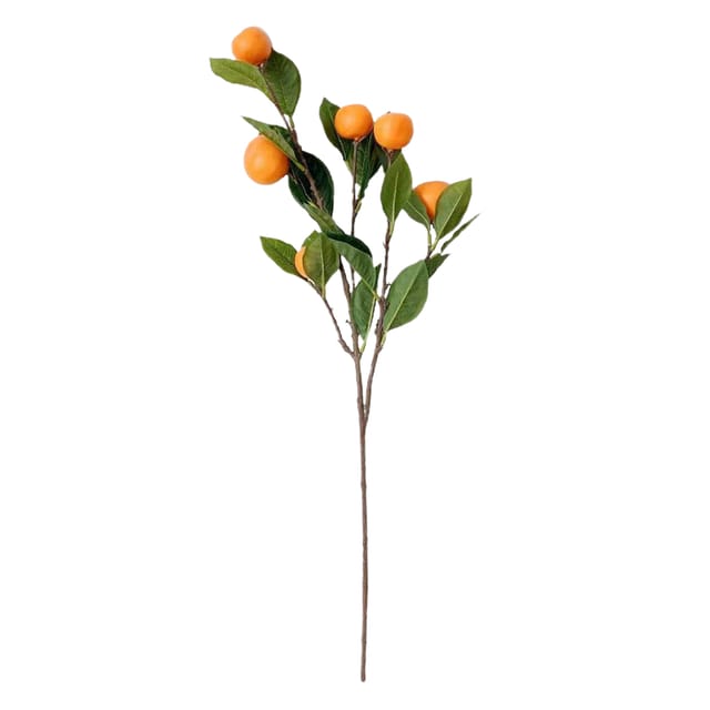 Künstlicher Orangenblütenzweig Aus Vielseitigem Kunststoff, Künstliche Mandarinen-dekoration Für Zuhause, 63 Cm
