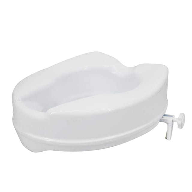 Erhöhter Toilettensitz 136 Kg, Verstärkt Mit Klemmhalterungen Für Die Meisten Länglichen Toilettenbecken (weiß, 10 Cm)