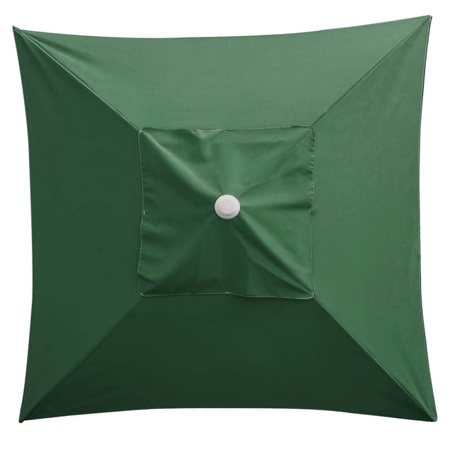 Ersatz-sonnenschirm, Quadratisch, 2 X 2 M, Für Terrasse/garten, 4 Streben, Wasserdichtes Polyester (160 G/m²), Grün/schwarz