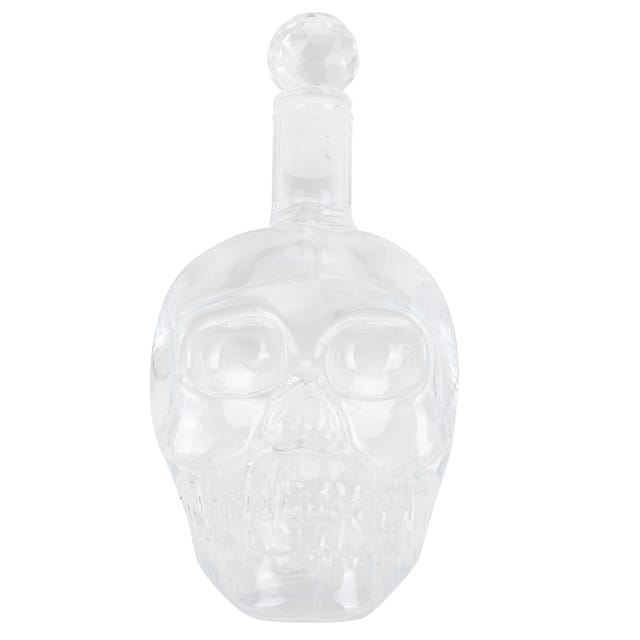 350 Ml Durchsichtiger, Schädelförmiger Weindekanter Aus Glas Für Whiskybars Und Karaoke