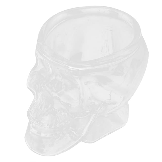 74 Ml Whiskyglas Aus Klarem Borosilikatglas In 3d-totenkopfform Für Wein, Cocktails, Bars Und Clubs