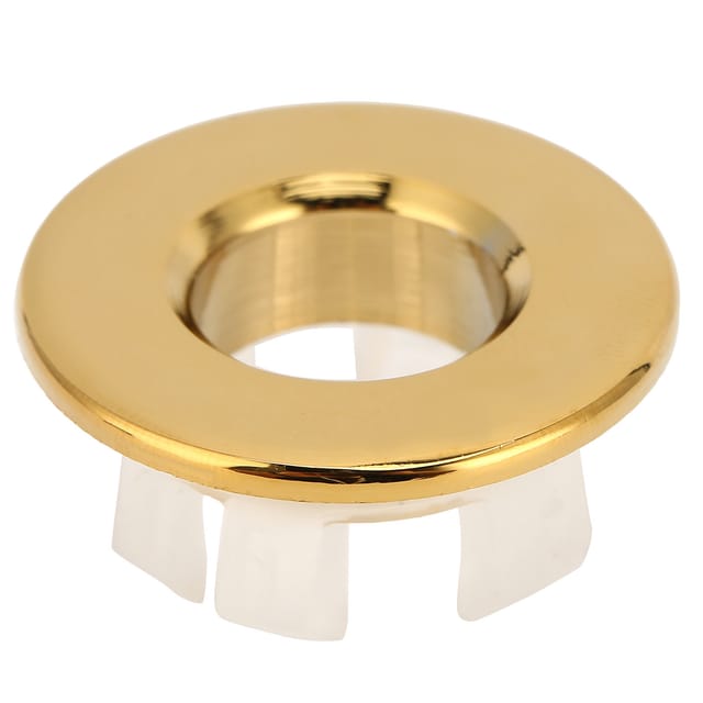 Vergoldeter Messing-überlaufdeckel Für Badezimmer-/küchenspülen, 3 X 1,5 Cm, 14 G