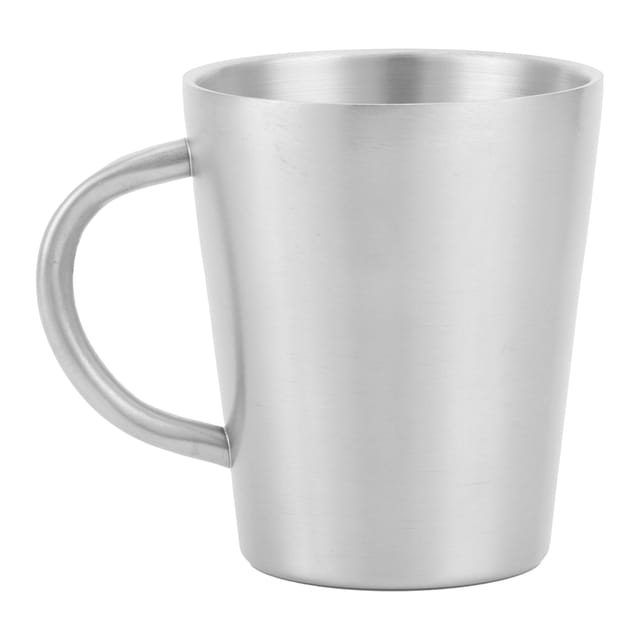 300-ml-doppelwand-isolierbecher Aus Edelstahl 304 Für Kaffee Und Bier Mit Mattsilbernem Henkel