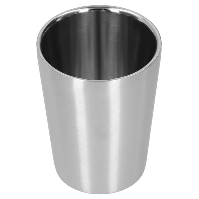 Doppelwandiger Bierkrug Aus Edelstahl (304), 260 Ml, Silberfarben, 7,5 X 9,5 Cm, Für Küche, Esszimmer, Restaurant
