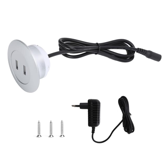 Zwei Usb 2.0-ladeanschlüsse Für Elektrische Relaxsessel, Sofas Und Andere Wohnmöbel, Silberfarben, Eu-stecker 100–240 V
