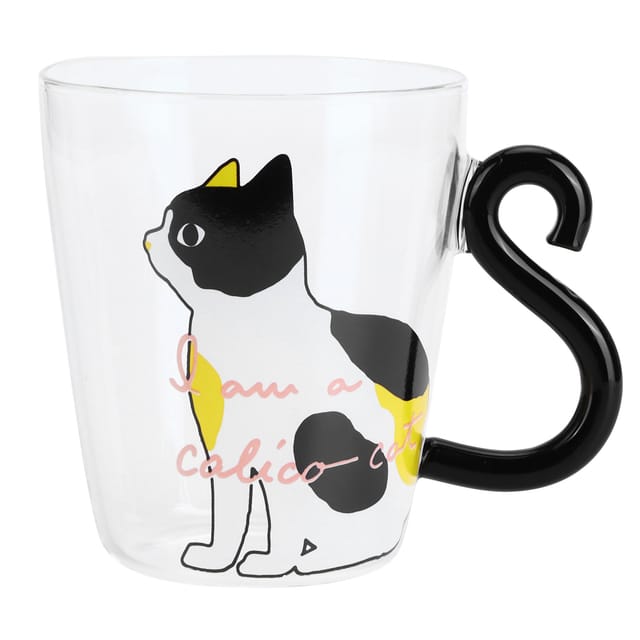 Weißes Katzenglas Aus Hitzebeständigem, Wiederverwendbarem, Transparentem Borosilikatglas Für Kaffee, Milchtee, Wasser Und Kindergetränke, 300 Ml, 8 X 9 Cm