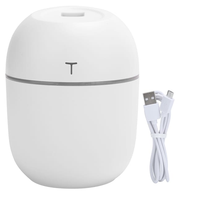 Kleiner, Tragbarer Luftbefeuchter, Usb-dc5v-stecker, Aromadiffusor Für Ätherische Öle Mit Led-nachtlicht (weiß)