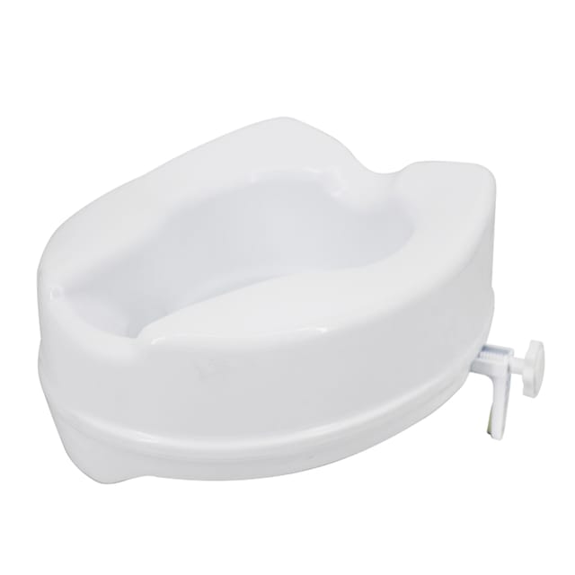 Verstärkter, 300 Pfund (ca. 136 Kg) Starker Toilettensitz Mit Klemmen Für Die Meisten Länglichen Toilettenbecken (weiß, 15 Cm)