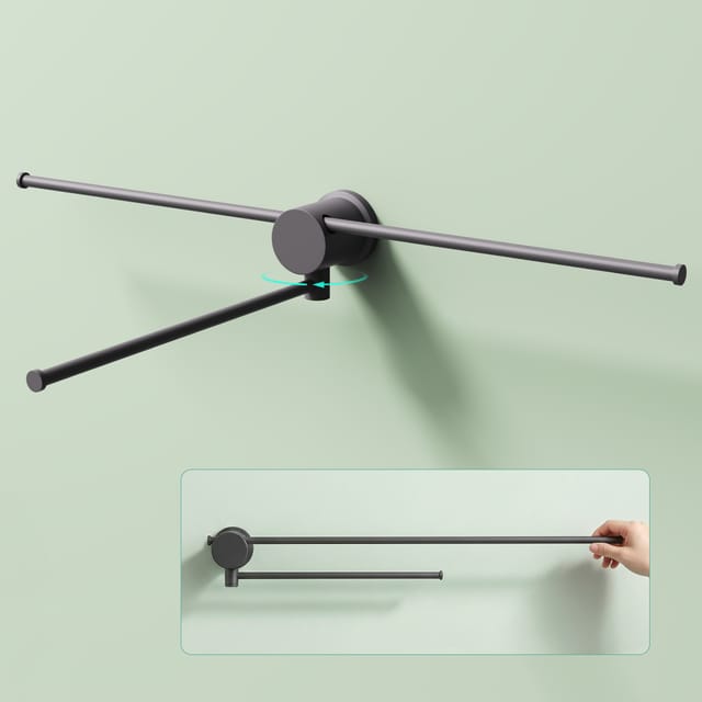 Mai & Mai Handtuchhalter Ohne Bohren, 360° Schwenkbar, Grau