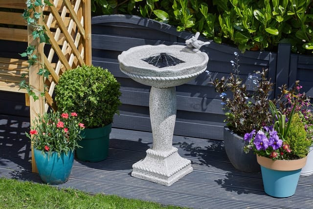 Smart Garden Gartenbrunnen Solar-Wasserbrunnen Vogeltränke 63 cm Garten Terrasse, (1 tlg)