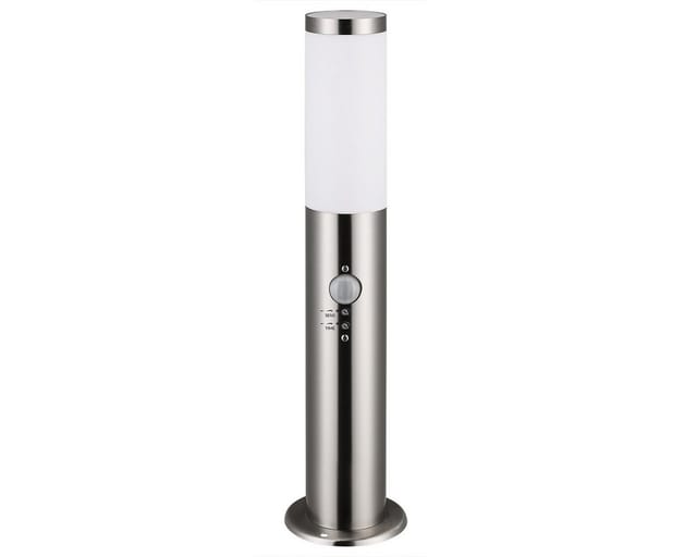 monzana Gartenleuchte, Außenleuchte mit Bewegungsmelder, Einstellbar Edelstahl 50cm IP44 Gartenlampe Wegeleuchte Außen Silber