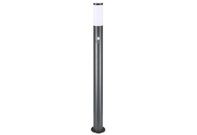 monzana Gartenleuchte, Wegeleuchte mit Bewegungsmelder, Einstellbar Edelstahl 100cm IP44 Außenlampe Garten Außen Anthrazit