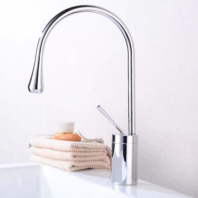 Grenzüberschreitender Europäischer Tropfhahn, Schwenkbarer Waschtischhahn Für Badezimmer, Warm- Und Kaltwasser-waschtischhahn Für Toilette, Bestseller -- Galvanisiert [flaches Profil]