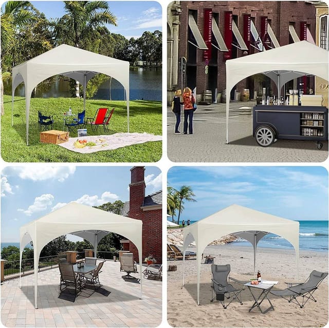 Woltu Pavillon, Pop-Up wasserdicht Sonnenschutz aus Oxford 3x3m