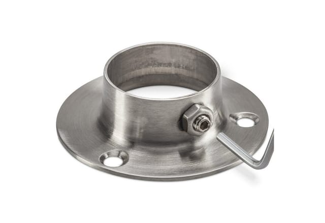 SO-TECH® Garderobenstange Garderobenstange Schrankstange Edelstahl rund Ø 25 mm, (2 St), Schrankstangenlager CIRCLE