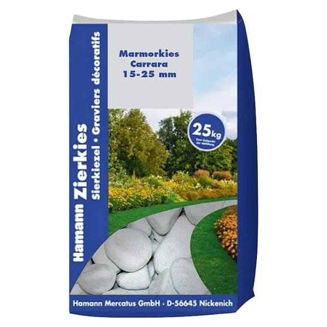 Hamann Mercatus GmbH Zierkies Hamann Mercatus Marmorkies Carrara 15-25 mm 25 kg