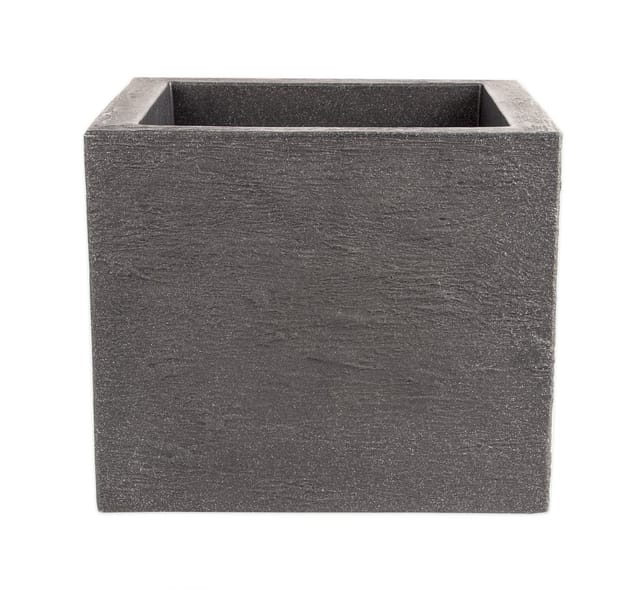 BigDean Pflanzkübel Granitstein-Optik 39x39 cm anthrazit frostsicher Blumen Kasten Kübel (Packung, 1 St., Pflanzkubus), Frostsicher, Granitsteinoptik