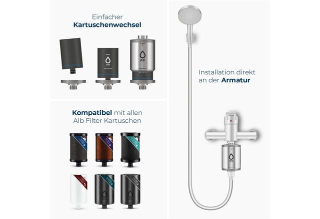 Alb Filter Wasserfilter Alb Duschfilter Shungit, ohne Protect