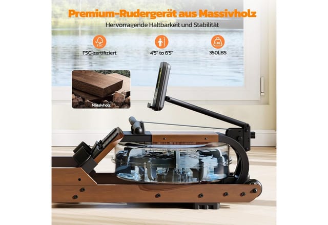 Dripex Rudergerät Wasser Rudergerät für Zuhause Klappbar Wasserrudergerät