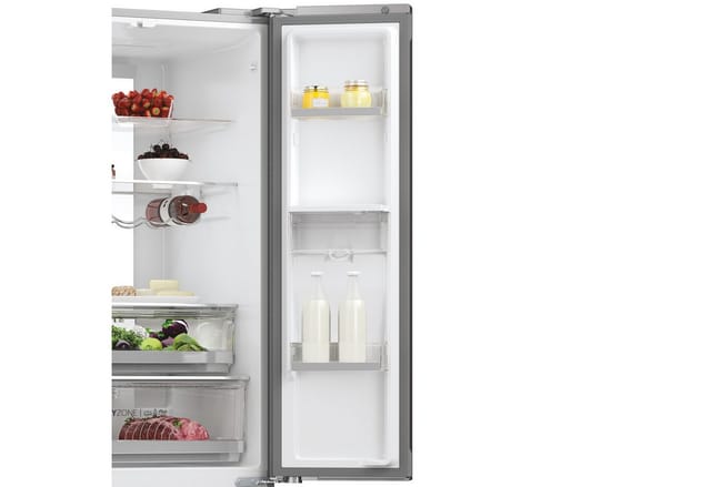 Haier French Door HFR7720DWMP, 200.6 cm hoch, 70 cm breit, Wasserspender, Total NoFrost, Holiday Funktion
