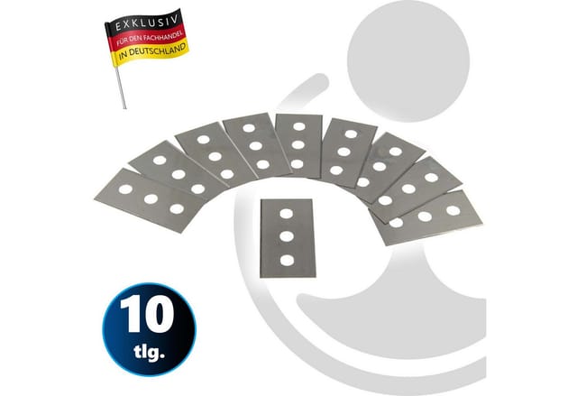 MASTERPROOF PROFESIONAL Schaberklinge Ersatzklingen 10-teilig, für Glas-Kochfeld-Schaber, Ceranfeldschaber
