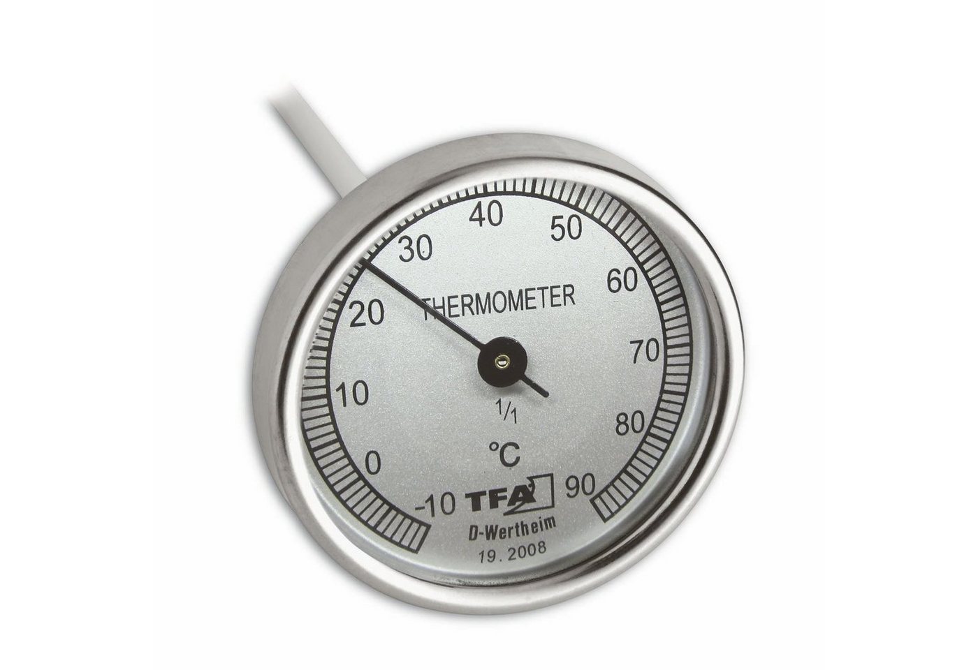 TFA Dostmann Gartenthermometer TFA 19.2008 Analoges Kompostthermometer aus Edelstahl