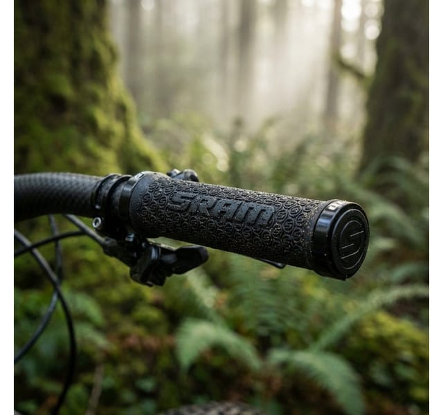SRAM Fahrradlenkergriff SRAM MTB Lockring Griffe - beidseitig klemmbar, Logo-Profil, schwarz