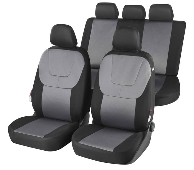 WALSER Autositzbezug Autositzbezug Twill, 2 Vordersitzbezüge 2tlg, 1 Rücksitzbezug 5tlg, 5 Kopfstützenbezüge, 14-tlg.