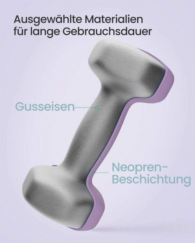 SONGMICS Kurzhantel Set, Hexagon, 2 x 1 kg, 2 x 3 kg, 2 x 5 kg, Krafttraining, zu Hause, (mit Hantelständer), mattes, Neopren-Beschichtung, seeblau, königsviolett und blassblau
