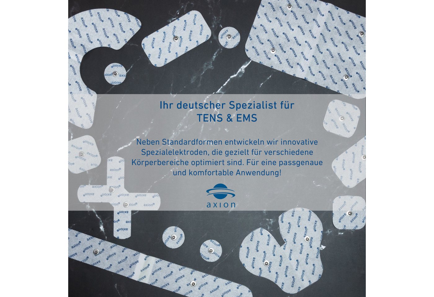 Axion Elektrodenpads passend zu Sanitas, Beurer - 10x5cm, 3.5mm Druckknopfanschluss, 12 St.,selbstklebende TENS EMS Elektroden für TENS EMS Geräte Bild 4