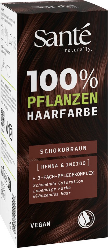 SANTE Haarfarbe Pflanzen SCHOKOBRAUN, Braun, 100 g Bild 3