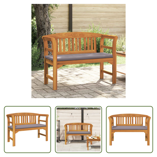 Vidaxl Massivholz - Rosenbank Natur 114 X 46 X 82,5 Cm Massivholz Akazie
